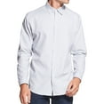 thumbnail image 1 of DKNY Mens Woven Check Button Up Shirt, White, Medium, 1 of 1