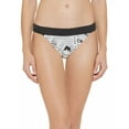 thumbnail image 1 of DKNY Women's Standard Low Waisted Full Coverage Bikini Bottom, White/Black, Small, 1 of 2