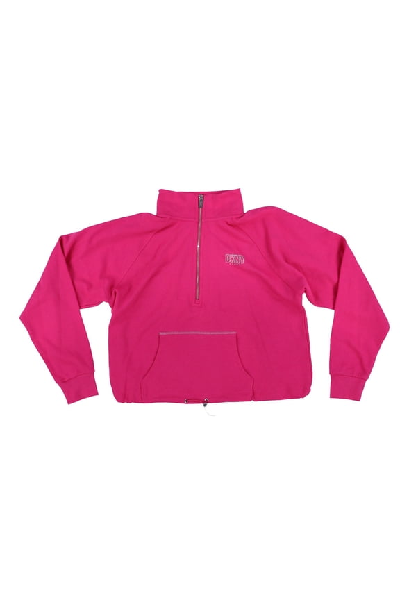 Performance Women's Sweatshirt Half Zip Pink Silver New