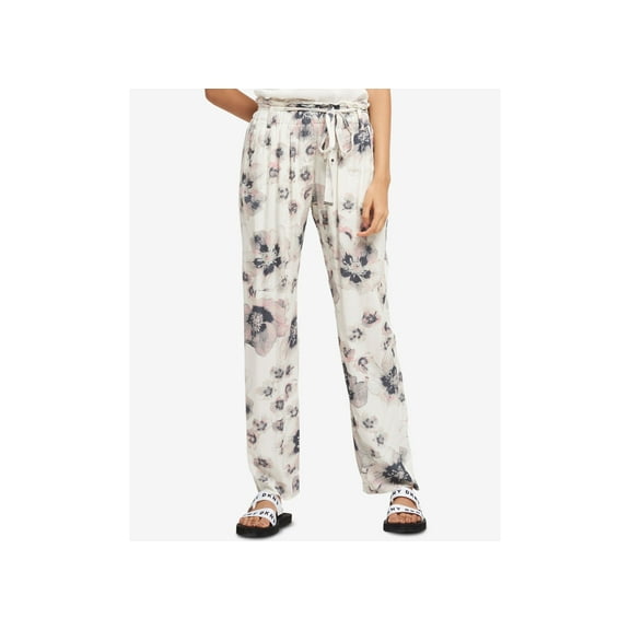 DKNY Printed Pull On Pants Ivory Print XS