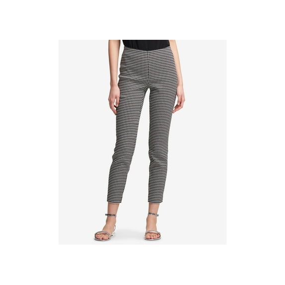 DKNY Printed Slim Fit Pants Blackwhite 2