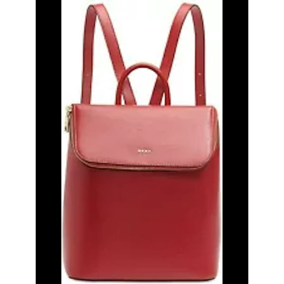 DKNY Red Leather Backpack