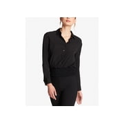 DKNY Ribbed Hem Shirt Black M