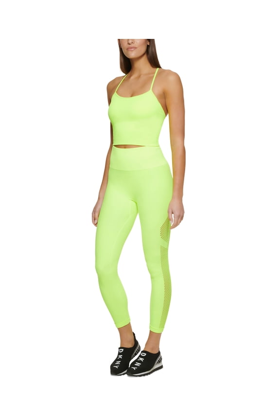 Ribbed Strappy Longline Low Impact Sports Bra Zest XS