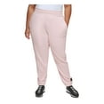 thumbnail image 1 of DKNY SPORT Womens Pink Pocketed Pull On Elastic Waist Jogger Cuffed Pants Plus 3X, 1 of 3