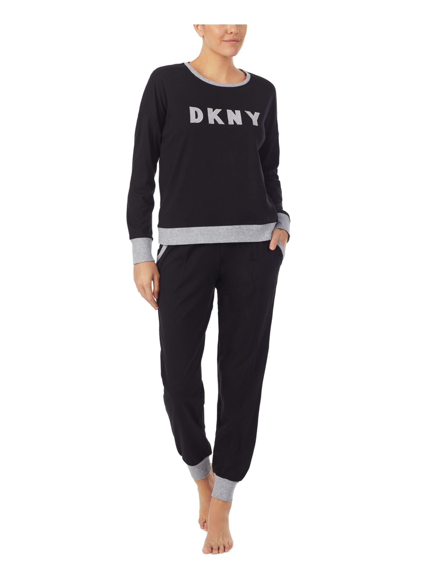 DKNY, Signature cotton-blend jersey pajama set, NET-A-PORTER.COM