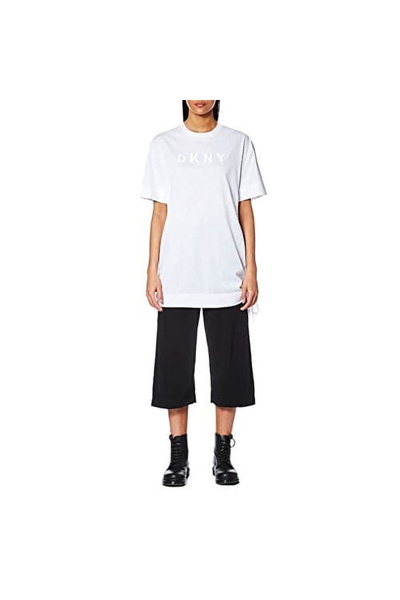 DKNY Short Sleeve Crew Neck T-Shirt With Embroidered Logo White L