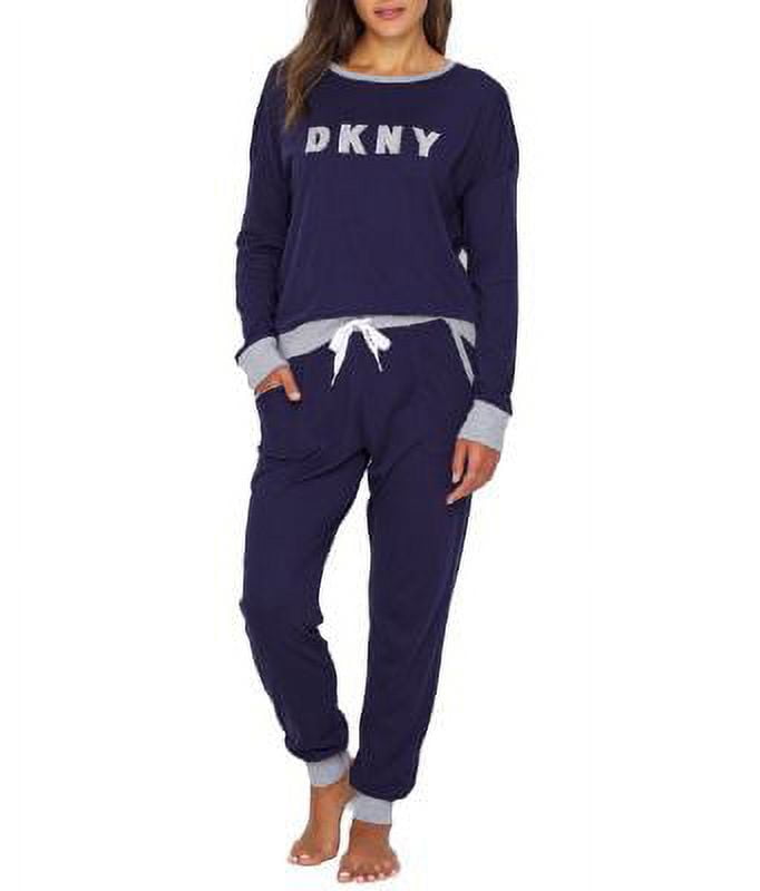 DKNY Sleepwear Womens Signature Knit Pajama Set Style Y2919259