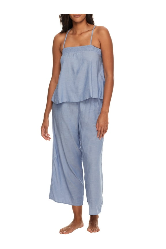 Sleepwear Womens Tank Woven Pajama Set Style-Y2922556