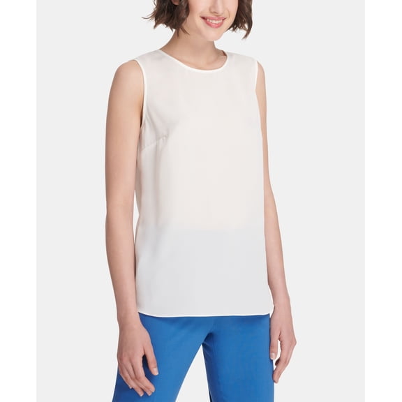 DKNY Sleeveless Top White L