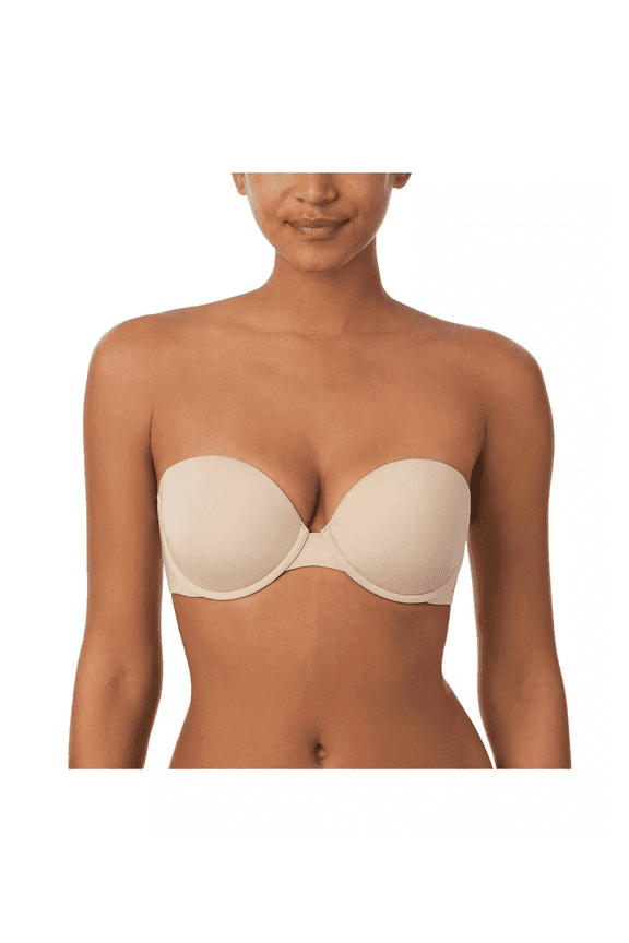 Smooth Essentials Strapless Lift Bra, Beige, Size 38D