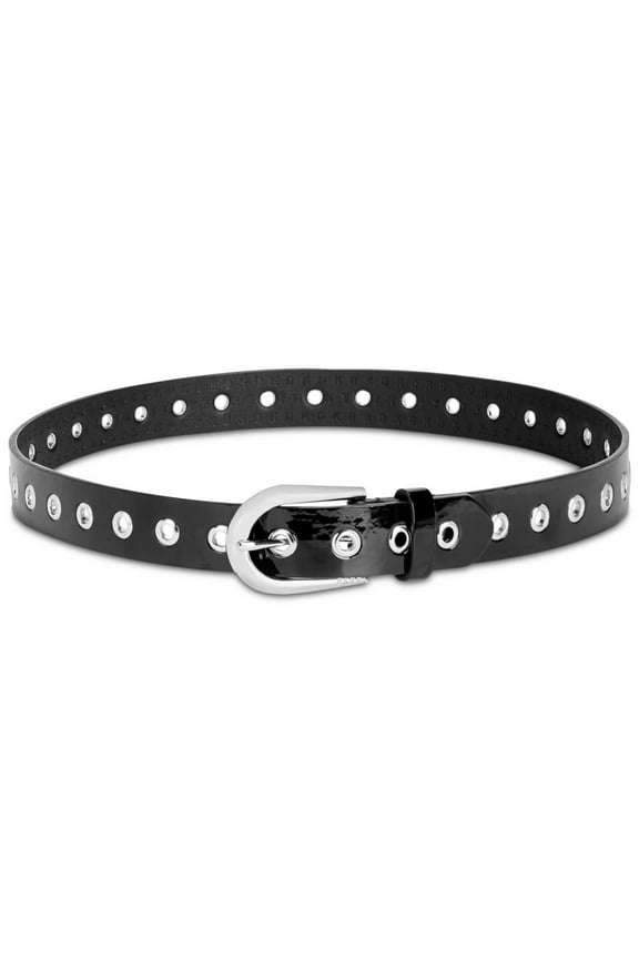 | Spazzolato Patent Leather Belt | Black | Size 36