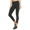 thumbnail image 1 of DKNY Sport Cropped Metallic Contrast 7/8 Leggings Black Gold M, 1 of 1