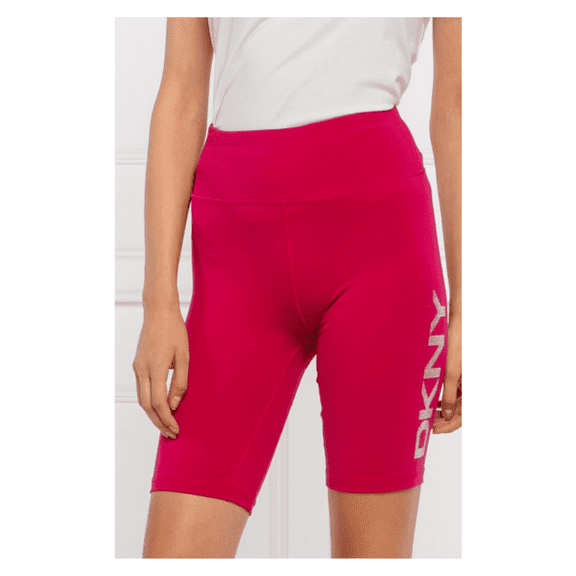 DKNY Womens Sport Cycling shorts RHINESTONE Slim Fit Pink Size XS MSRP $45