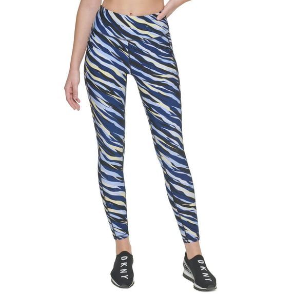 DKNY Sport Printed High Waist 7/8 Leggings Hydrangea Heatwave S