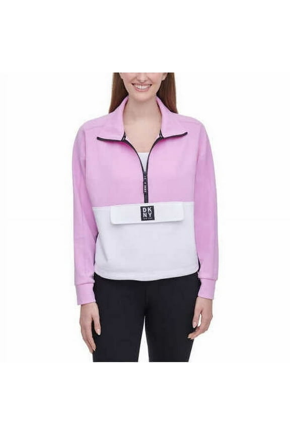 Sport Woman's 1/2 Zip Pull-Over w/ Front Envelope Pocket, Rosebud XS - NEW