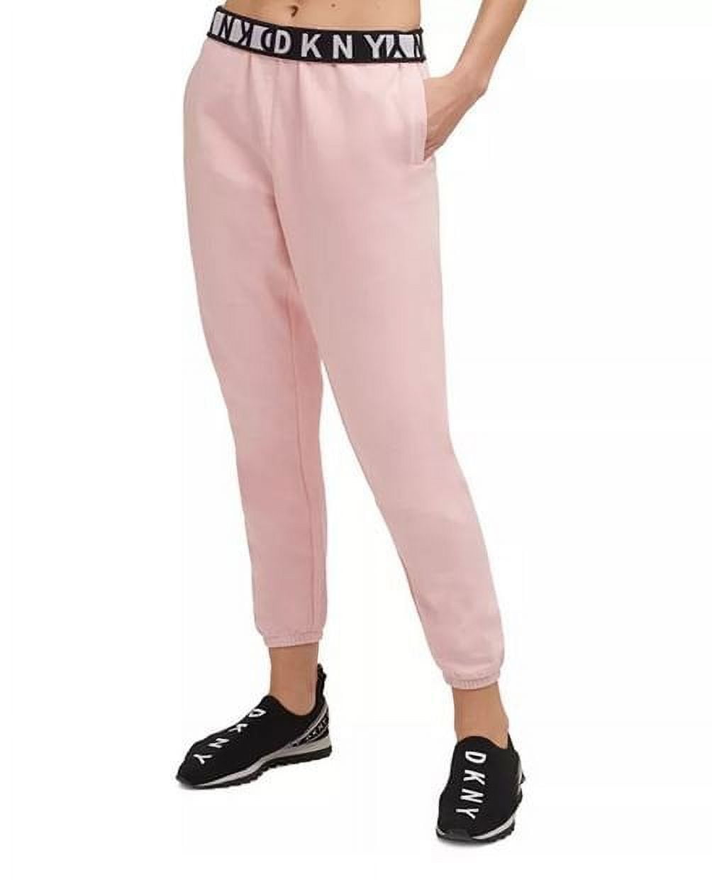 DKNY Sport Women's Cotton Jogger Pants Pink Size Small