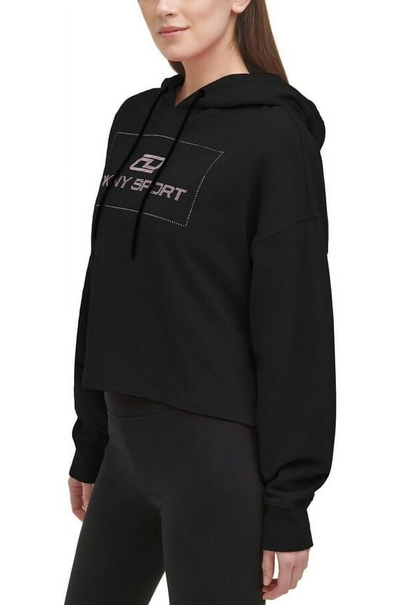 Sport Women's Cotton Rhinestone Graphic Hoodie Black XS MSRP 79.50