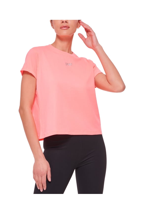 Sport Womens Cotton Metallic Logo T-Shirt Atomic L