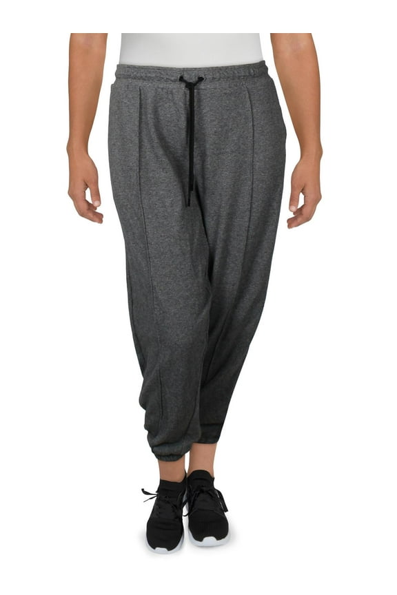 Sport Womens Plus Drawstring Marled Jogger Pants