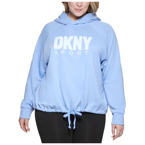 DKNY Sport Womens Plus Hoodie Fitness Sweatshirt