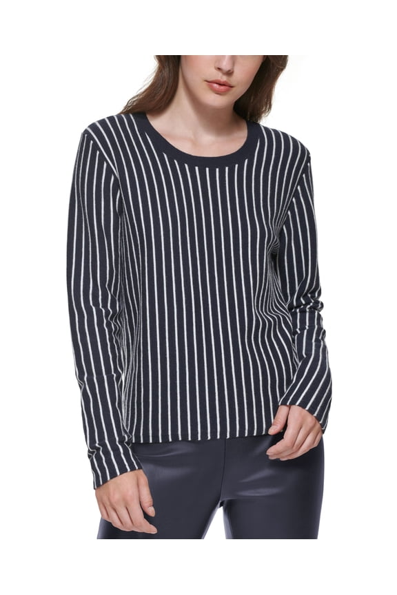 Striped Crewneck Sweater New Navy/Ivory S