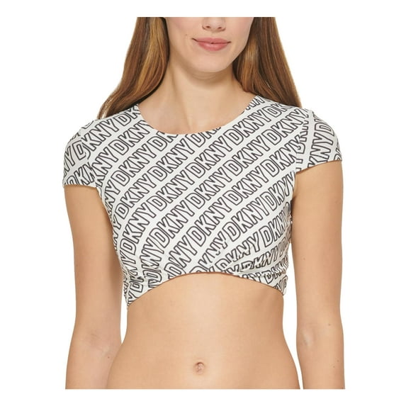 DKNY Swimwear Womens Logo Beachwear Bikini Swim top