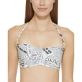 thumbnail image 1 of DKNY Women's Standard Bandeau Bikini Top, White/Black, Small, 1 of 4