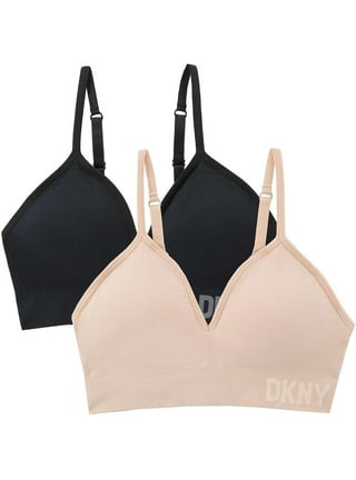 DKNY Ladies' Seamless Bralette with Adjustable Strap 2-Pack, White