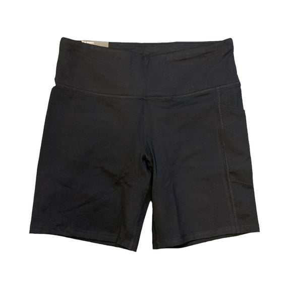 DKNY Women's 7" Inseam High Rise Stretch Bike Short (Black, M)