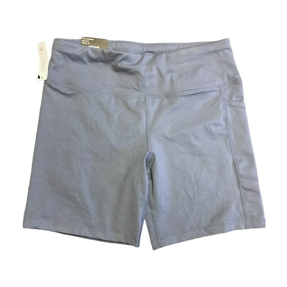 DKNY Women's 7" Inseam High Rise Stretch Bike Short (Steel, XXL)