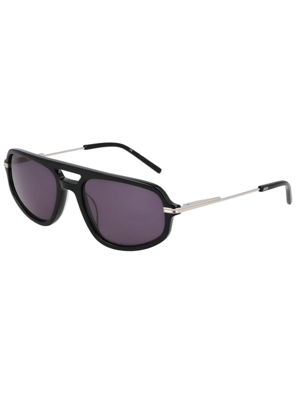 Women's Black Stylized Pilot Sunglasses with Spring Hinges - DK712SN-001