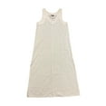 thumbnail image 1 of DKNY Women's Breathable Side Slits Pullover Soft Linen A Line Summer Dress (White, XL), 1 of 2