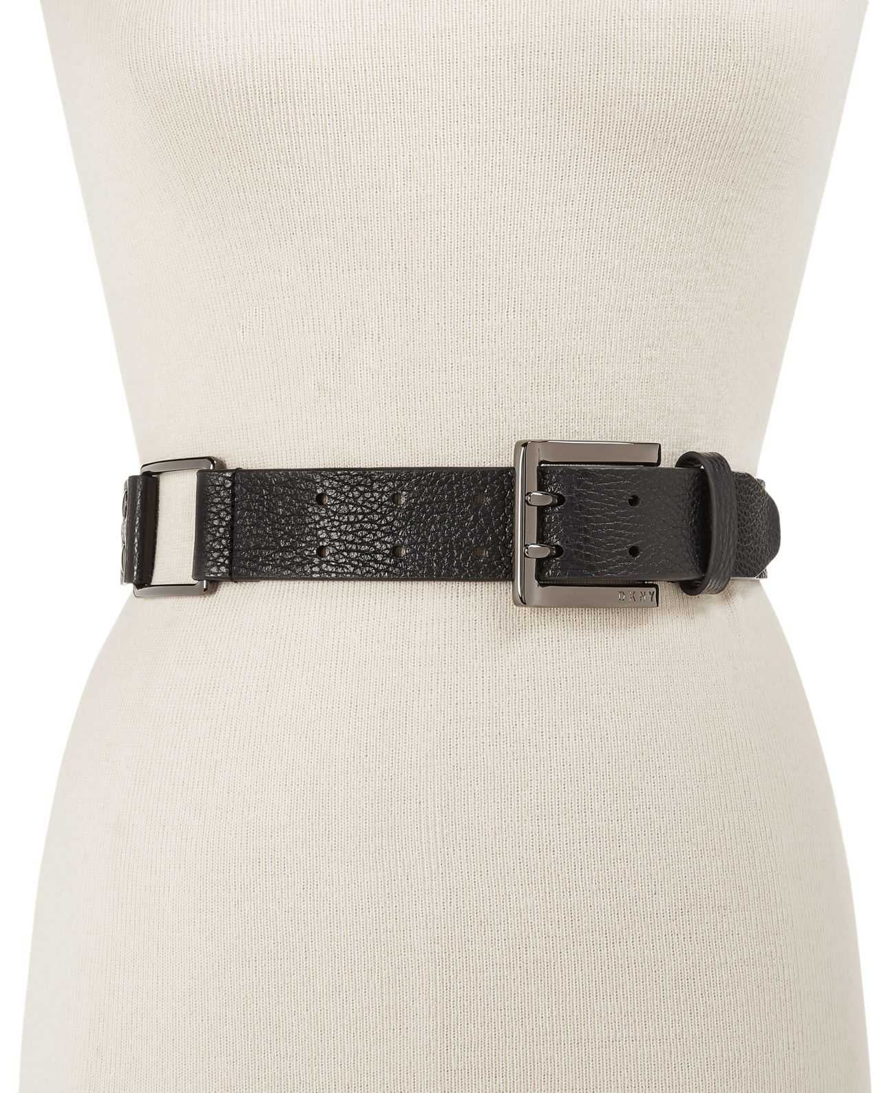 DKNY Women s Connector Belt Black Large Walmart