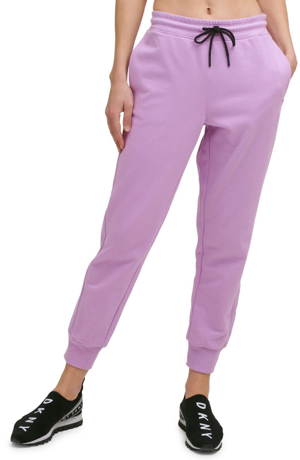 DKNY Women s Cotton Relaxed Logo Joggers Purple Size Large