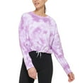 thumbnail image 1 of DKNY Sport Womens Cotton Tie Dyed Sweatshirt Lilac XL, 1 of 3