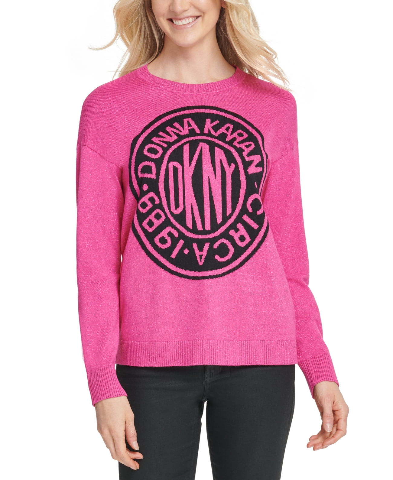 Dkny pink sweatshirt cheap
