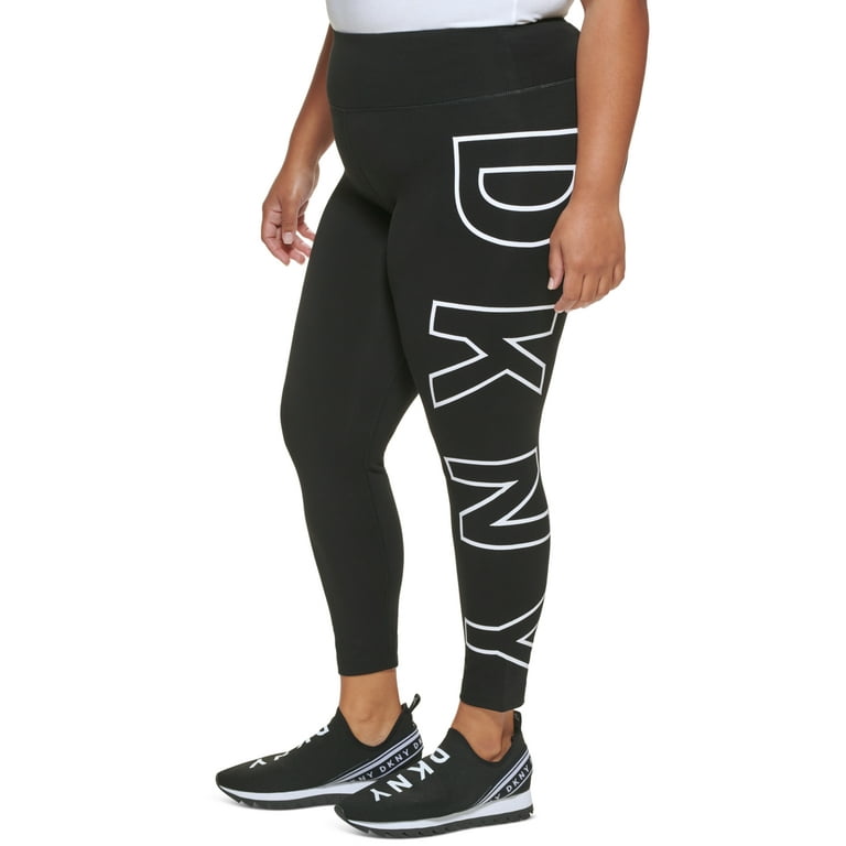 DKNY Black & White Logo Leggings