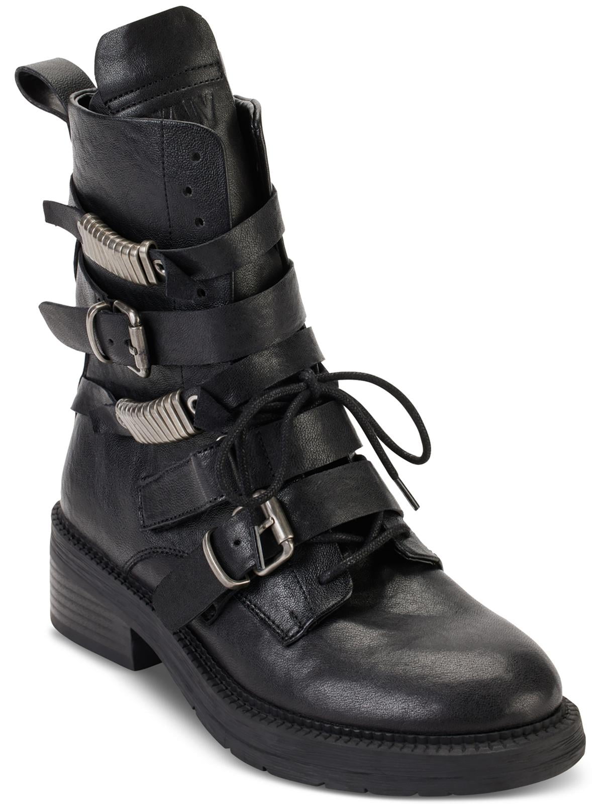 DKNY Womens Ita Leather Strappy Ankle Boots Walmart