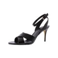 thumbnail image 1 of DKNY Women's Leather Open Toe Ankle Strap Classic Pumps Black Size 9, 1 of 3