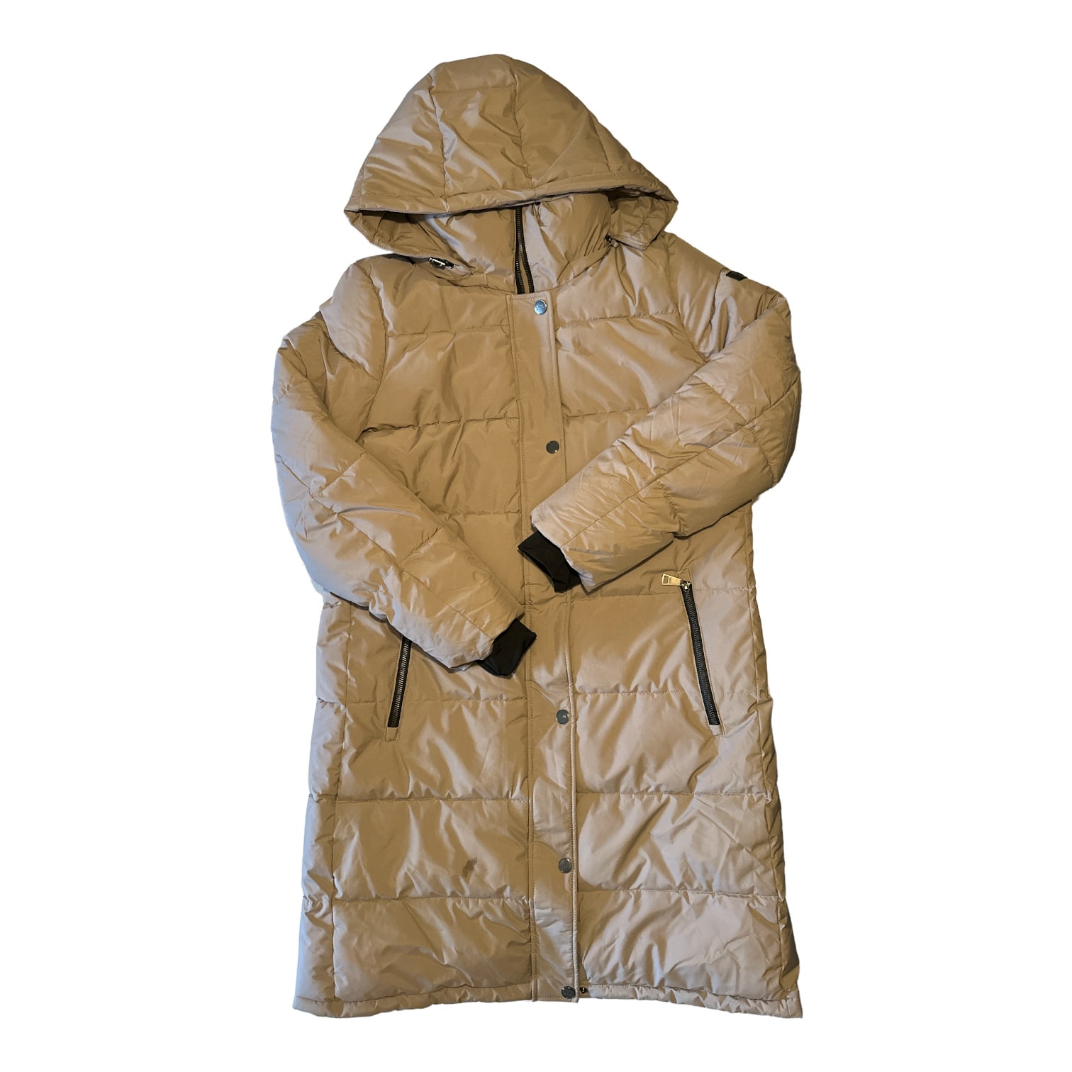DKNY Women's Long Puffer Detachable Hooded Wind Resistant DKNY Women's Long Puffer Detachable Hooded Wind Resistant