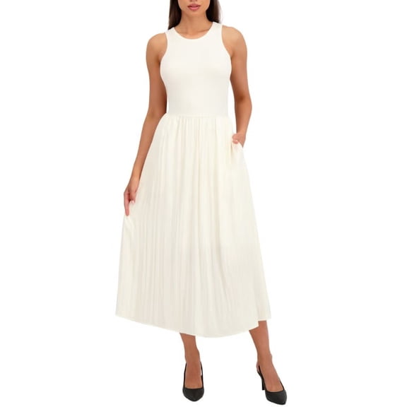 DKNY Women's Maxi Dress, Ivory
