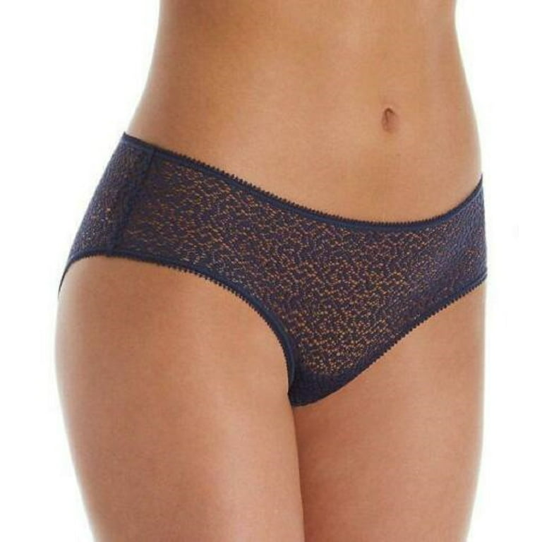 DKNY Women's Modern Lace Sheer Hipster Underwear, Navy, Small