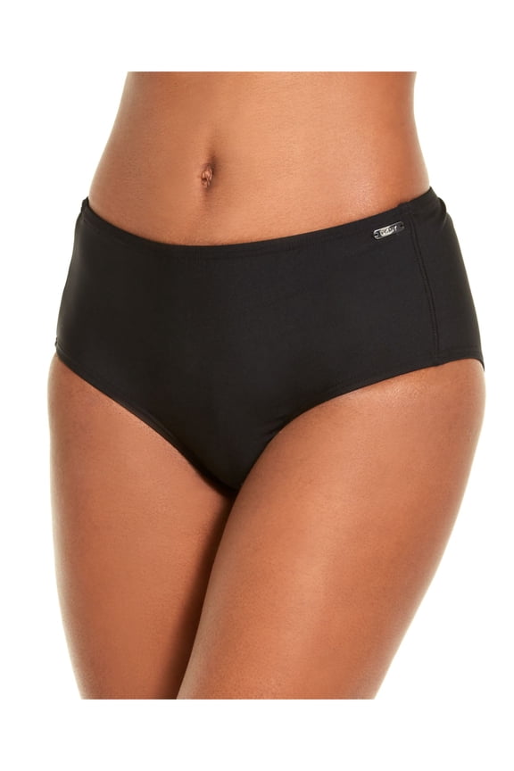 Women's Navy Logo Stretch Lined Full Coverage Classic High Waisted Swimsuit Bottom XXL