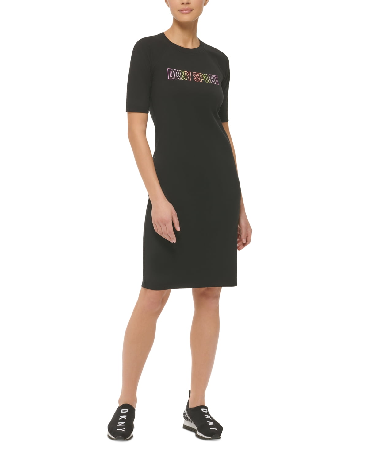 DKNY Sport Womens Ombre Logo Dress Black S - Walmart.com