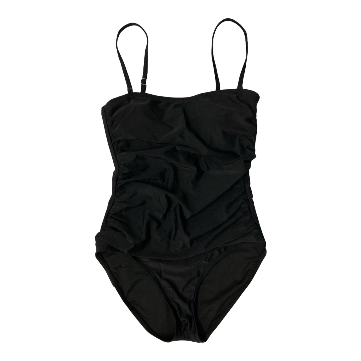 DKNY 水着　ワンピースLL タグ付き DKNY Women's Printed Mesh-Trim One-Piece Swimsuit in Black