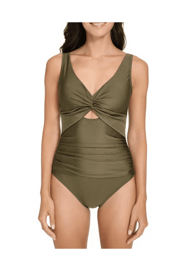 Women's One Piece Swimsuit Green Small