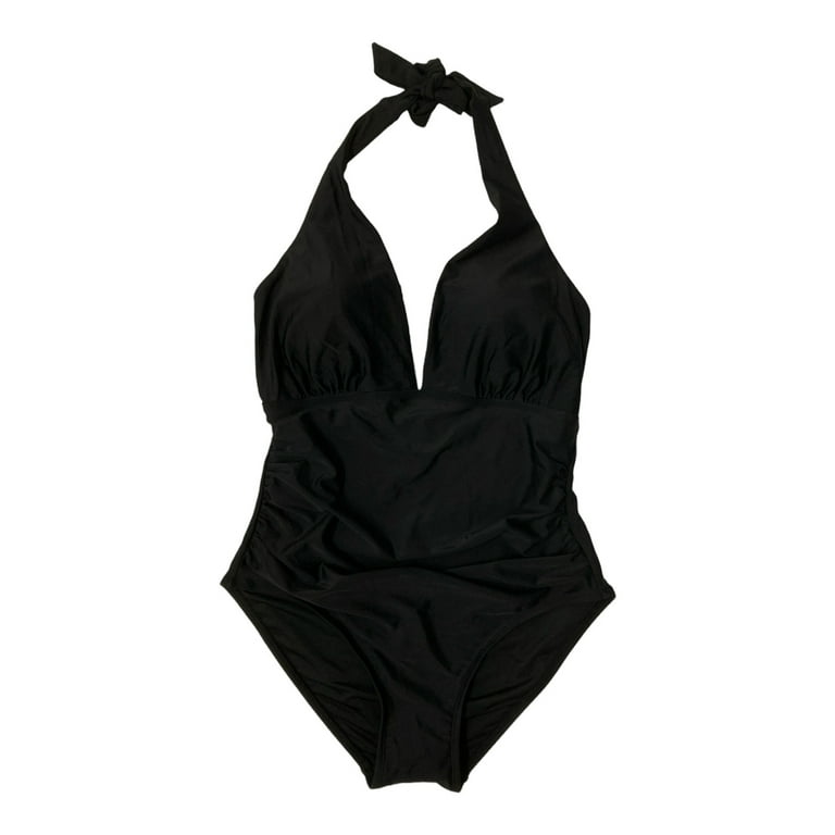 DKNY 水着　ワンピースLL タグ付き DKNY Women's One Piece, M - Quick Dry Tummy Control Ruched