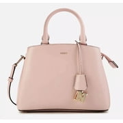 DKNY Womens Paige Feet Solid Logo Charm Adjustable Strap Satchel Antique Rose