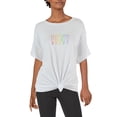 thumbnail image 1 of DKNY Women's Pride Logo T-Shirt White Size 3X, 1 of 3